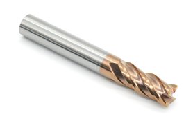 Frez 4-ostrzowy 10 mm | uniwersalny do 55 HRC | powłoka TiSiN | seria Gold | pełnowęglikowy VHM - DARMET 410257510G