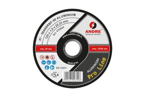 Ściernica płaska do przecinania PRO-LINE, wersja ALUMINIUM, typ 41 - 125MM x 1MM x 22,2MM 95A 60R - ANDRE (010024)