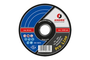 Ściernica płaska do przecinania PRO-LINE, wersja METAL+INOX, typ 41 - 115 x 1,6 x 22,2 mm 95A 46R - ANDRE (010019)