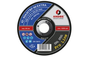 Ściernica z obniżonym środkiem do przecinania PRO-LINE, wersja EXTRA, typ 42 - 125MM x 2,5MM x 22,2MM 95A 30T - ANDRE (020103)