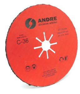 Tarcza fibrowa - 178MM x 22,2MM, ziarnistość C36 - ANDRE (820009)