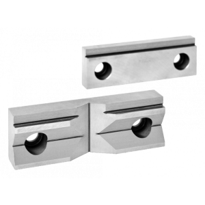 Szczęki do imadła 125 mm maszynowego pryzmowe ze stopniem typ WSZO 6515 6516 - 2 szt. - BISON-BIAL 398260598300