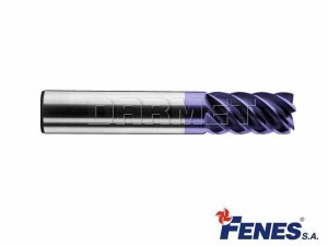 Frez do obróbki materiałów trudnoskrawalnych z chwytem Weldon HARRDEN-313, VHM TiAIN - 12MM - FENES