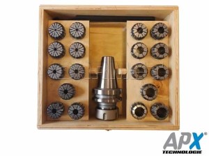 Zestaw oprawka zaciskowa BT40 do tulejek ER32 x 8 szt. - 70 mm - APX (7626)