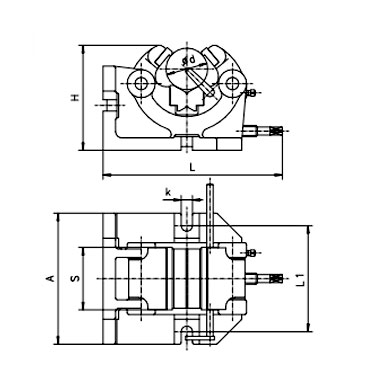 Imadło 6546 - rysunek techniczny