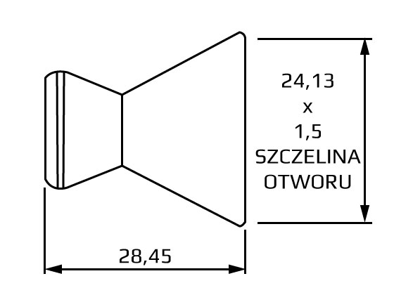 dysza plaska o szczelinei 24,13x1,5 mm system 1/4