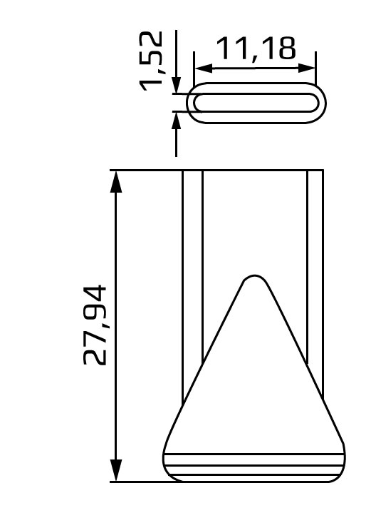 dysza szczelinowa o szczelinie 11,20x1,5 mm system 1/4