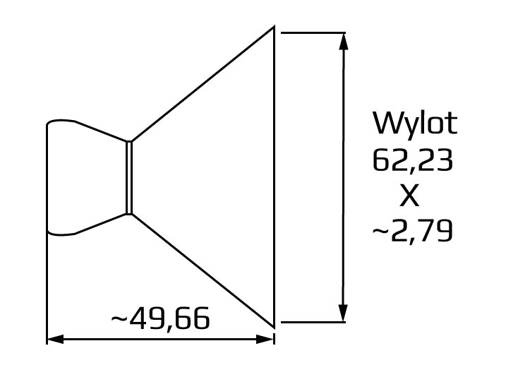 dysza plaska z wylotem 62,2x2,8 mm system 1/2