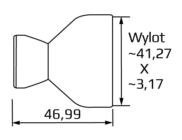 dysza plaska z wylotem 29,6x3,2 mm system 1/2