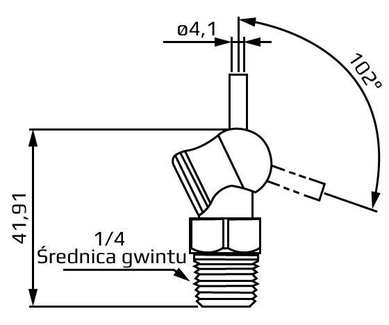 dysza metalowa z glowica obrotowa 360 XR NPT system 1/4