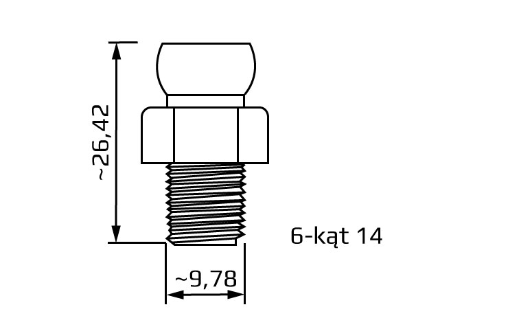 segment z gwintem zewnetrznym NPT 1/8 system 1/4