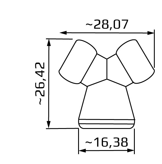rozgaleziacz Y z 1/4 na 2x1/4 system 1/4