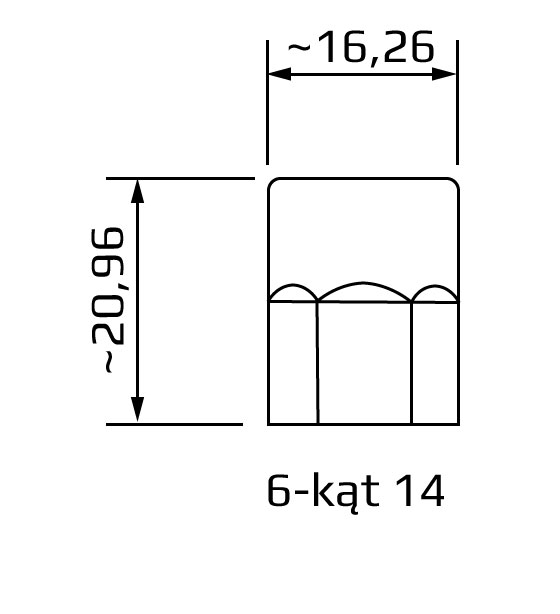 segment z gwintem wewnetrznym NPT 1/8 system 1/4