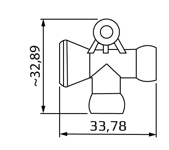rozgaleziacz T system 1/4