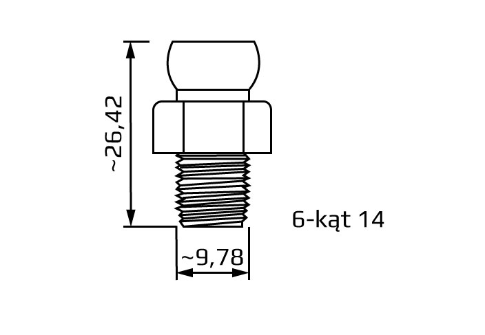 segment z gwintem zewnętrznym BSPT 1/8