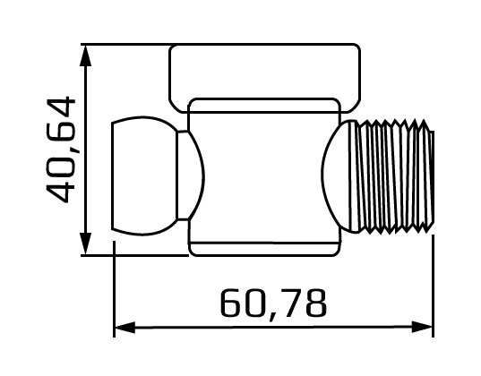 2 zawory z gwintem zewnetrznym NPT 1/2