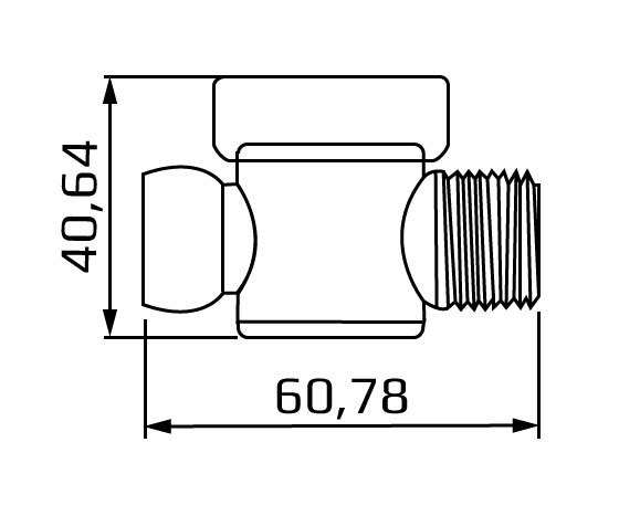 zawor z gwintem zewnetrznym NPT 1/2