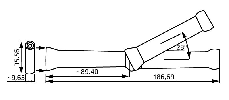 zestaw segmentow przedluzonych z obejmami system 1/2