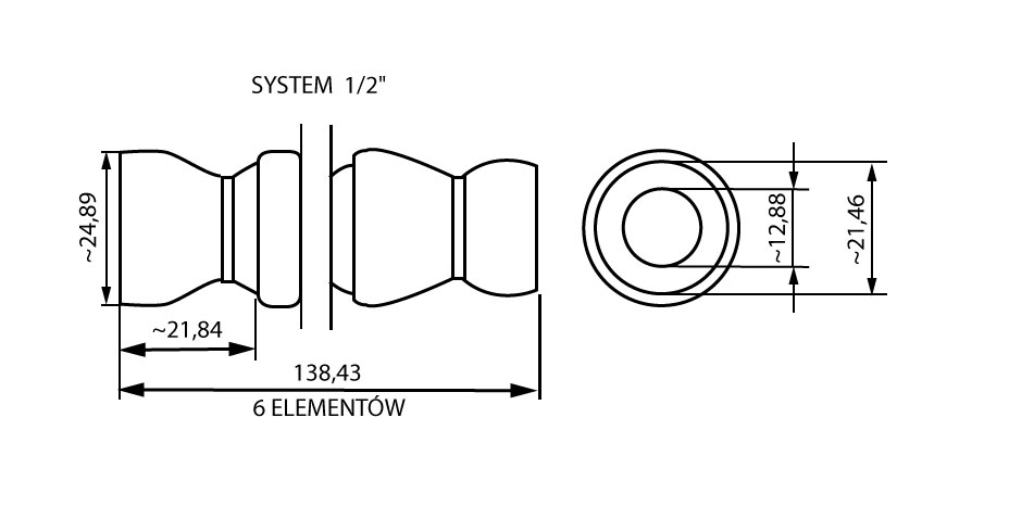 pudelko 59 segmentow 6 elementowych system 1/2