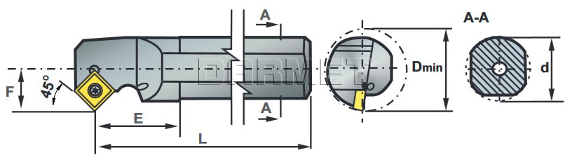 nóż tokarski A20Q-SSSCR09 firmy PAFANA