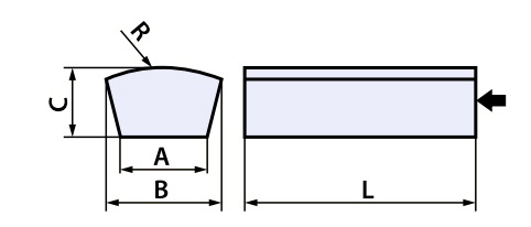 osełka ANDRE, typ 3103 - rysunek techniczny