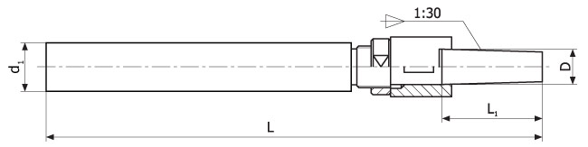 Trzpień zabierakowy z chwytem walcowym 16 mm do rozwiertaków nasadzanych - 13 mm - DARMET (DM-370)