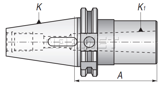Tuleja redukcyjna DIN69871 DIN30 - Morse MK2 z płetwą (APX-1681)