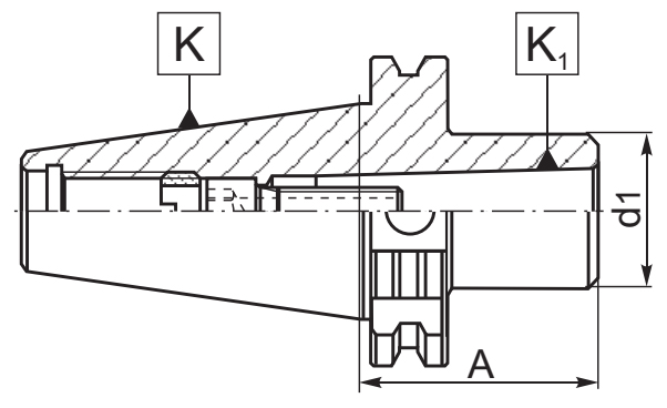 Tuleja redukcyjna DIN 69871 na Morse MK2 z gwintem - 50 mm - ZM KOLNO (Typ 1695)