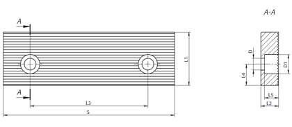 rysunek techniczny wkładek szczękowych BISON-BIAL