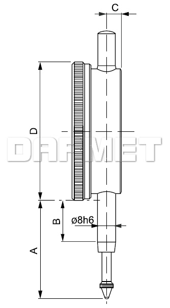 Czujnik zegarowy - 5/0,01MM (512-041)