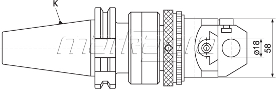 Głowica wytaczarska automatyczna GWZA-18 - chwyt DIN40 (DIN69871)