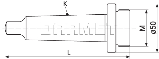 Chwyt do głowic GWZ - Morse z płetwą