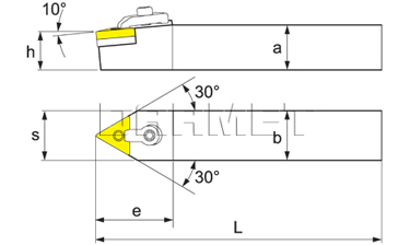 Nóż tokarski składany do toczenia zewnętrznego: MTENN-1616-H16