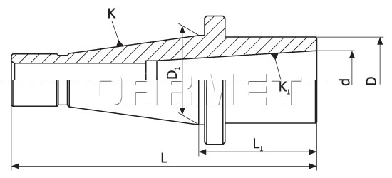 Tuleja redukcyjna ISO50 - Morse MS4A z gwintem (DM-153)