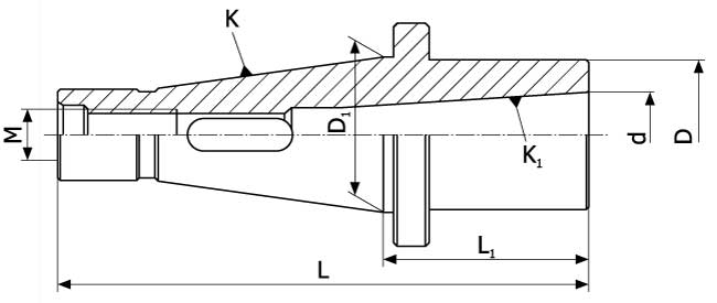 Tuleja redukcyjna ISO40 - Morse MS5 z płetwą (DM-154)