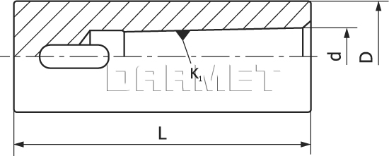 Tuleja redukcyjna cylindryczna D25 / MK2 Morse 95 mm (DM-176)
