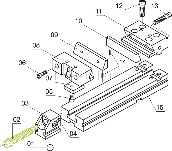 Śruba obsady imadła FPZ150 - FPZ175
