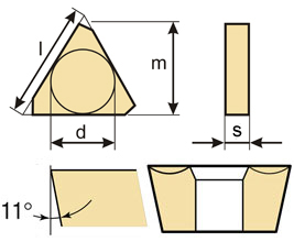 Płytka do frezowania - TPKR wymiary