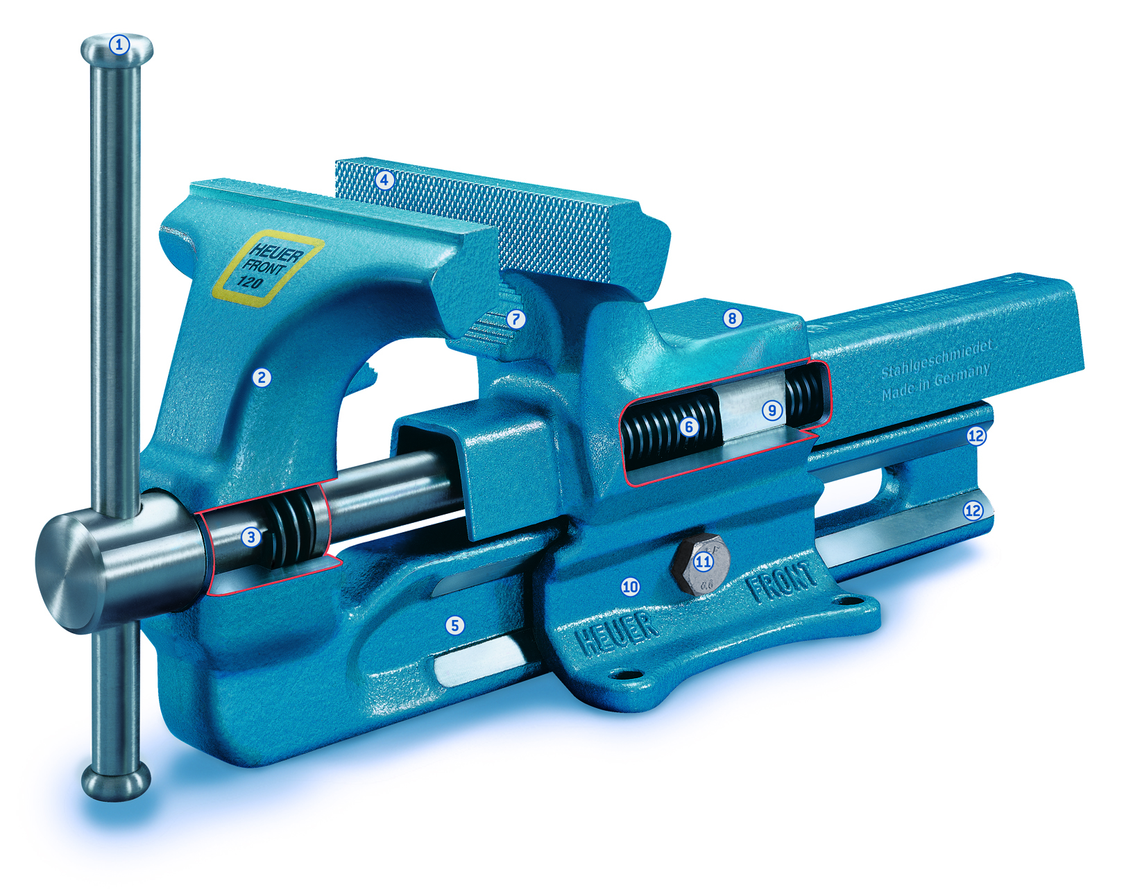 Budowa imadła Heuer