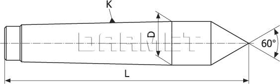 Kieł tokarski stały - Morse (DG)