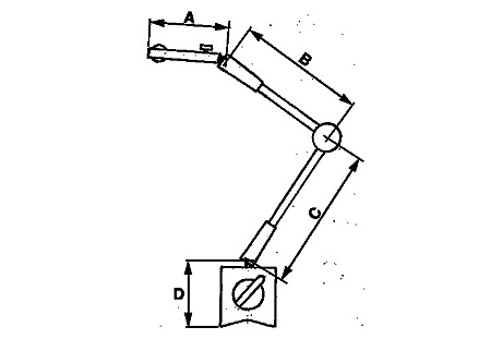 Statyw magnetyczny LIMIT 330 mm wys. - do czujnika zegarowego