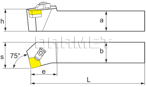 Nóż tokarski składany do toczenia zewnętrznego: CSKNR