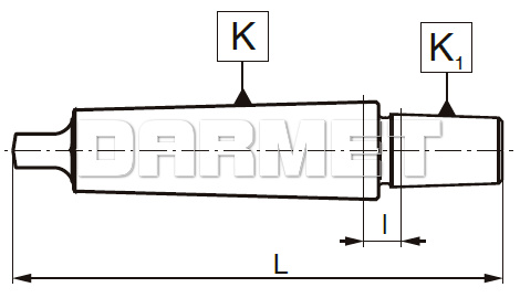 Trzpień wiertarski z chwytem Morse'a z płetwą MS4 - B24 - ZM KOLNO (Typ 5361)