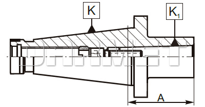 Tuleja redukcyjna ISO50 - Morse MK2 z gwintem - ZM KOLNO (Typ 1679)