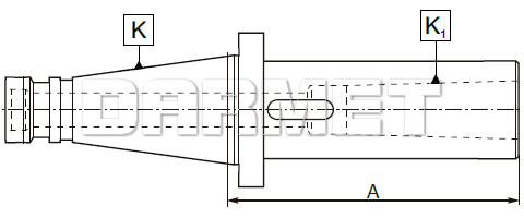 Tuleja redukcyjna ISO40 - Morse MK3 z płetwą - 129 mm - ZM KOLNO (Typ 1679)