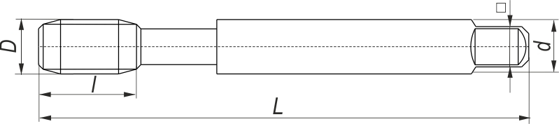 Gwintowniki maszynowe HSS-E, powłoka OX, DIN376-B - gwint metryczny zwykły, przelotowy (Rm ≤ 800) - FENES (0641-305-105-...)