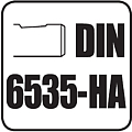 chwyt walcowy gładki wg DIN 6535-HA
