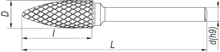 Frez RBF - rysunek techniczny.