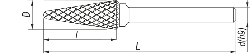 Frez KEL - rysunek techniczny.