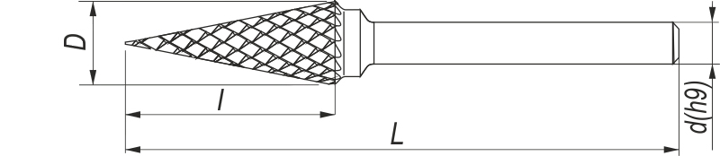 Frez SKM - rysunek techniczny.